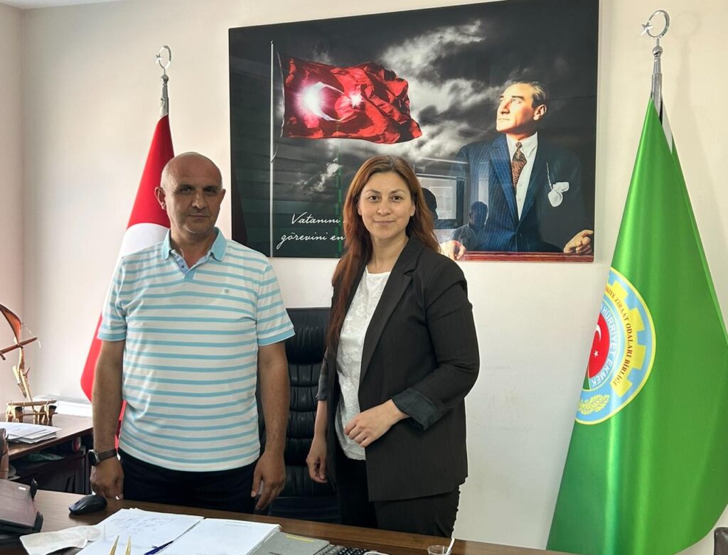 Bgyc başkanı Semra Aman Akyürek Balıkesir Ziraat Odası başkanı Rahmi Demirbay’ı ziyaret etti